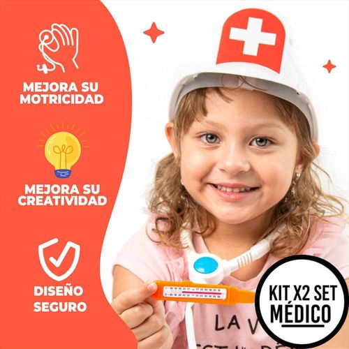 2 Set Médico Completo Niños Y Niñas: Diversión Y Aprendizaje