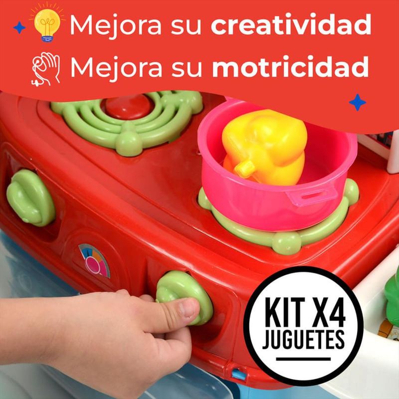 Kit X4 Estufas Con Horno Para Ninas Cocina Juguete Carulla