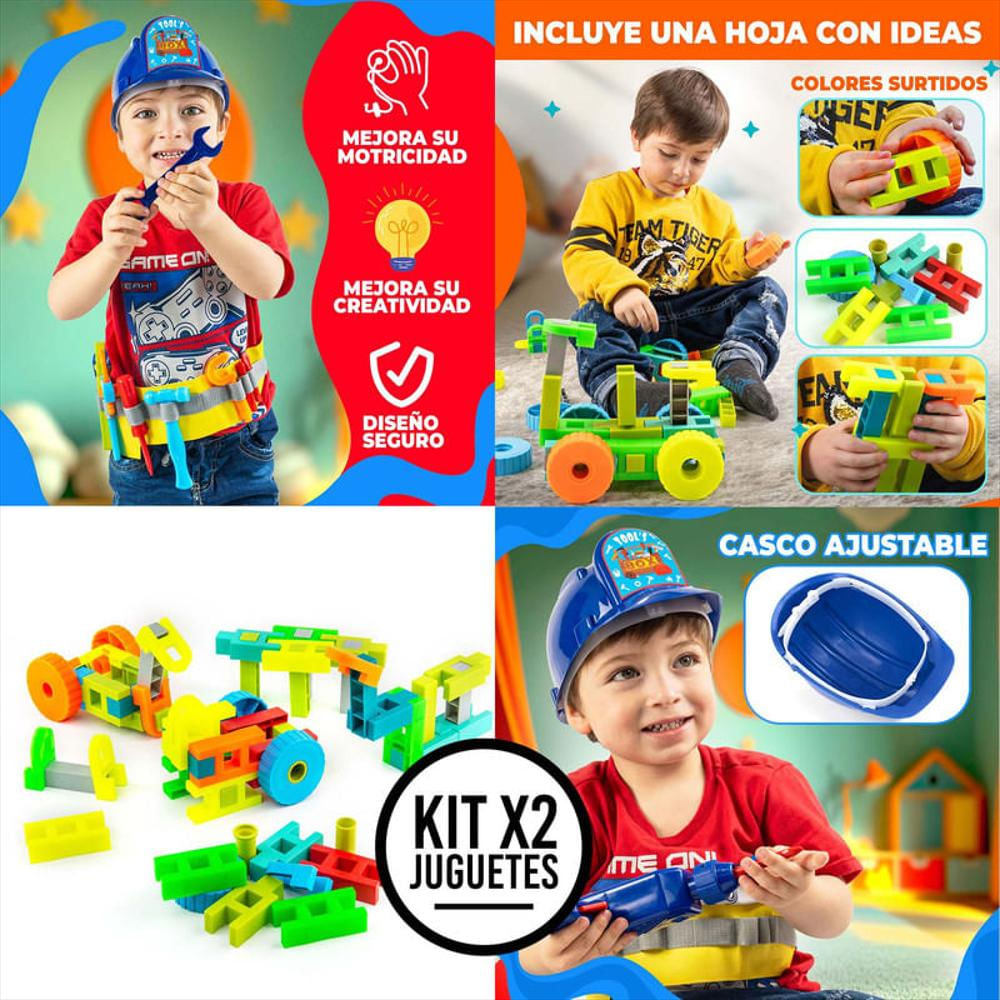 Kit: Constructor 3D De 100 Pzas + Set Herramientas Cinturón img #4