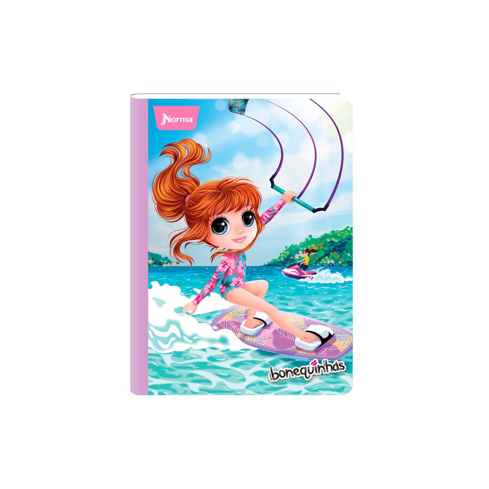 Cuaderno Bonequinhas Dolls Mediano Doble Linea / Ferrocarril 100 hojas Cosido CUADERNOS NORMA img #2