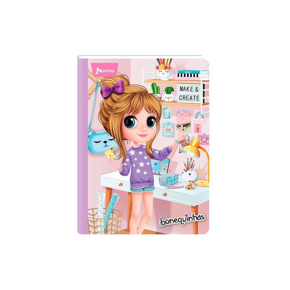 Cuaderno Bonequinhas Dolls Mediano Cuadriculado 50 hojas Cosido CUADERNOS NORMA img #5