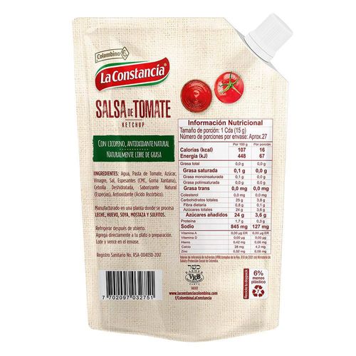 Salsa LA CONSTANCIA Tomate (400  gr)