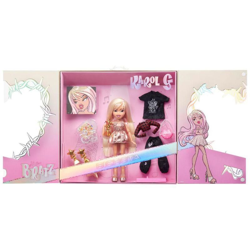 Muñeca Bratz x Karol G Collector con 3Outfits y Acceso