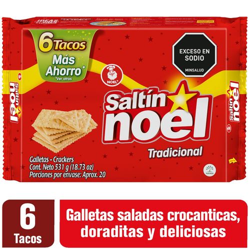 Galletas SALTIN NOEL Tradicional x6 tacos (531  gr)