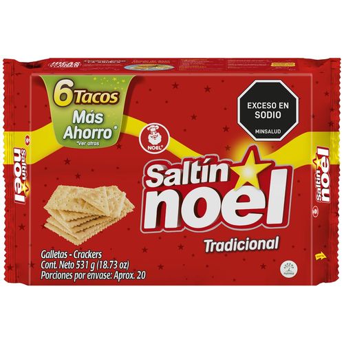 Galletas SALTIN NOEL Tradicional x6 tacos (531  gr)