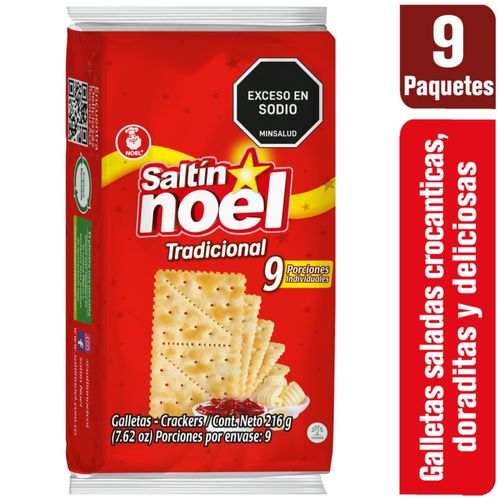 Galletas SALTIN NOEL Tradicional x9  tacos (216  gr)