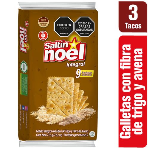 Galletas SALTIN NOEL Doble fibra x9 tacos (216  gr)