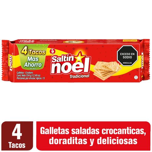 Galletas SALTIN NOEL Tradicional x4 tacos (354  gr)