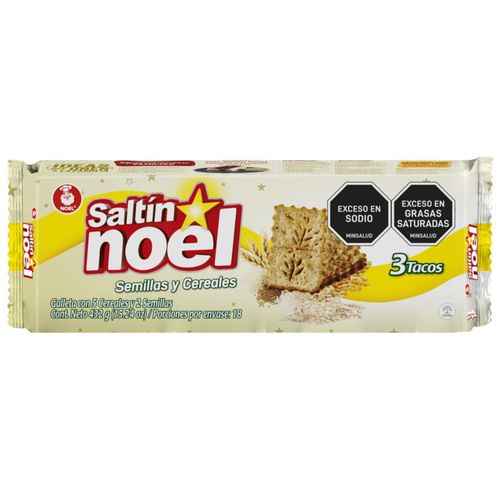 Galletas SALTIN NOEL Semillas y cereales x3 tacos (432  gr)