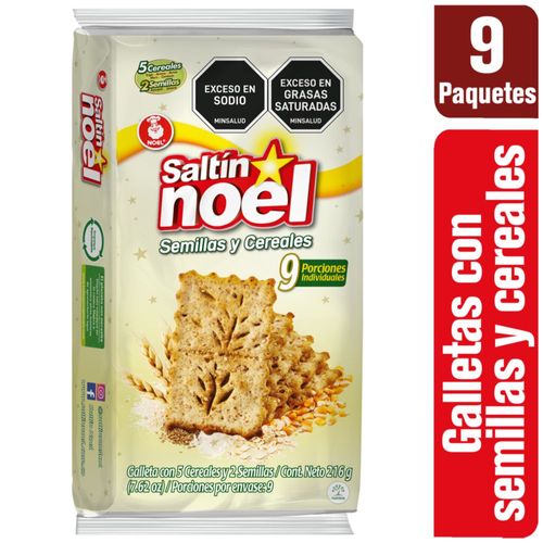 Galletas SALTIN NOEL Semillas y cereales x9 tacos (216  gr)