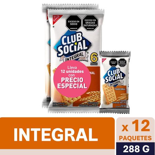 Galletas CLUB SOCIAL integral x12und (288  gr)