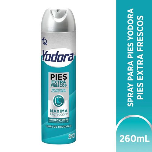 Talco en spray YODORA extra control máxima protección (260  ml)