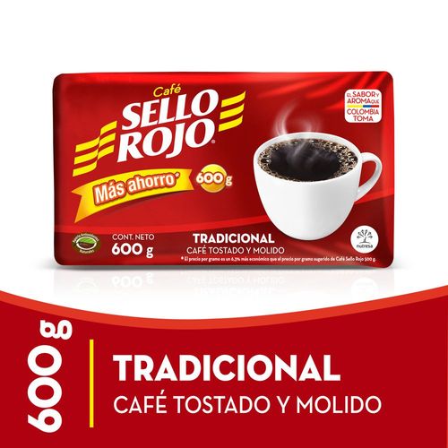 Café SELLO ROJO Molido fuerte (600  gr)