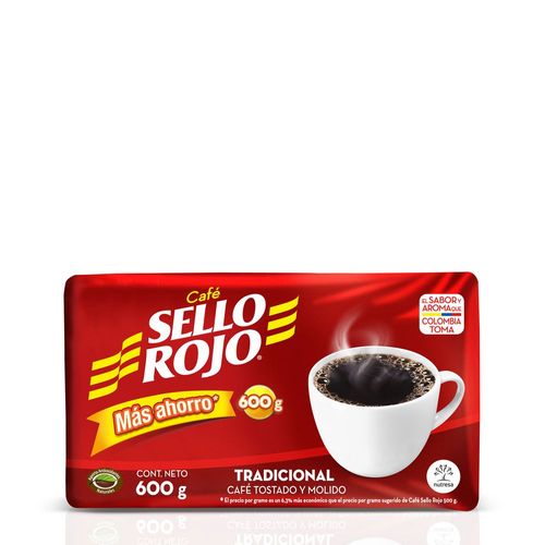 Café SELLO ROJO Molido fuerte (600  gr)