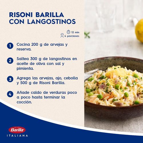 Pasta BARILLA MARCA EXCLUSIVA risoni N°26 (500  gr)