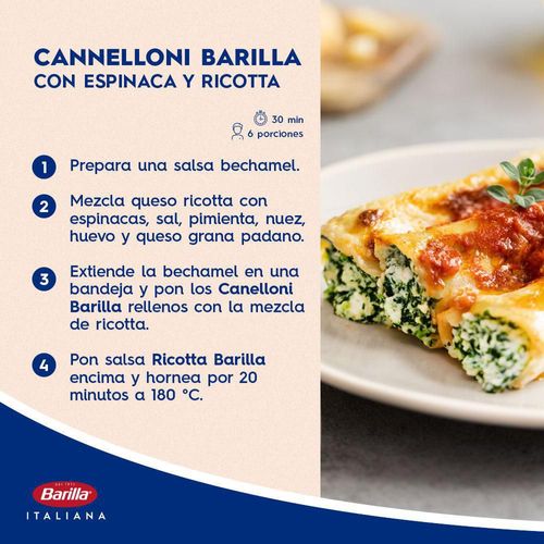 Pasta BARILLA MARCA EXCLUSIVA cannelloni N°88 (250  gr)