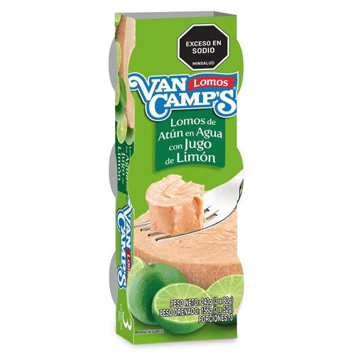 Atún VAN CAMPS En agua y limón (156  gr)