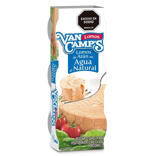 Atún VAN CAMPS En agua natural (156  gr)