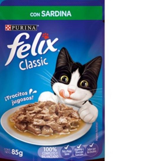 Alimento Classic Gato Sardina FELIX 85  gr