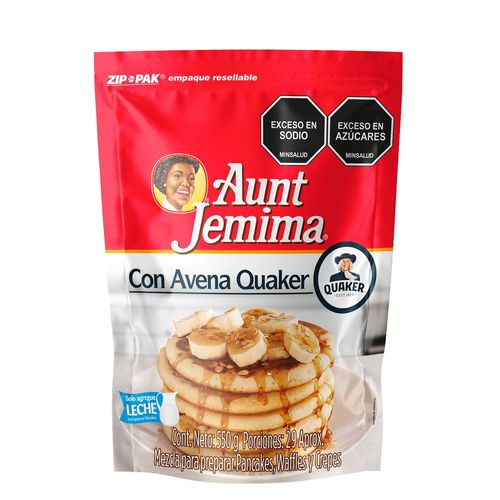 Mezcla AUNT JEMIMA AVENA QUAKER (550  gr)