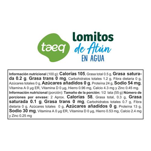 Atún  TAEQ en agua (110.5  gr)