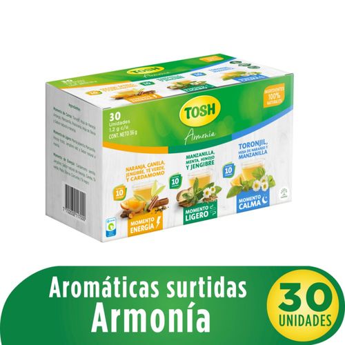 Aromática TOSH Surtidas x30 und (36  gr)