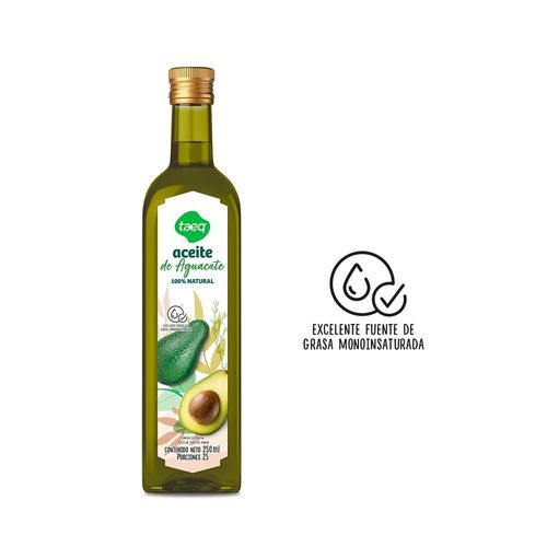 Aceite de aguacate TAEQ 100% natural (250  ml)