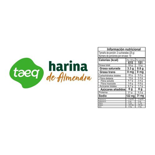 Harina TAEQ de almendras (250  gr)