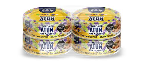 Atun en Aceite PAN Pan Atun Aceite Pack X 4 Un X 12Kit (600  gr)