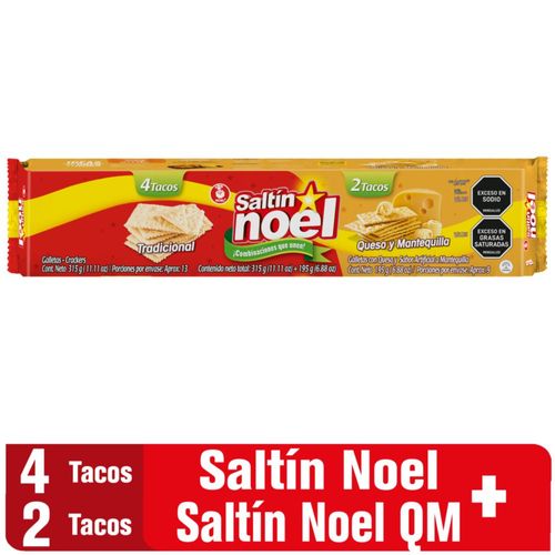 Galletas SALTIN NOEL Mix tradicional y queso mantequilla (510  gr)