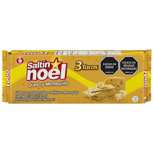 Galletas SALTIN NOEL Queso mantequilla x3 tacos (338  gr)