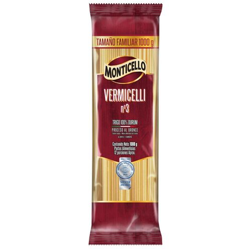 Pastas MONTICELLO vermicelli #3 (1000  gr)