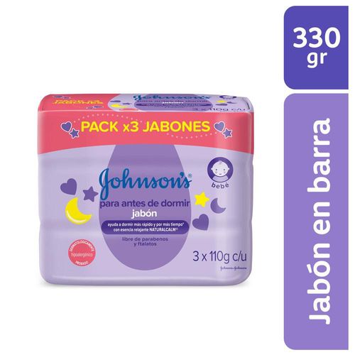 Jabón JOHNSON S Bebé Antes de Dormir 3und 110gr (330  gr)