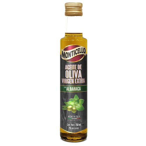 Aceite de Oliva MONTICELLO CON ALBAHACA (250  ml)