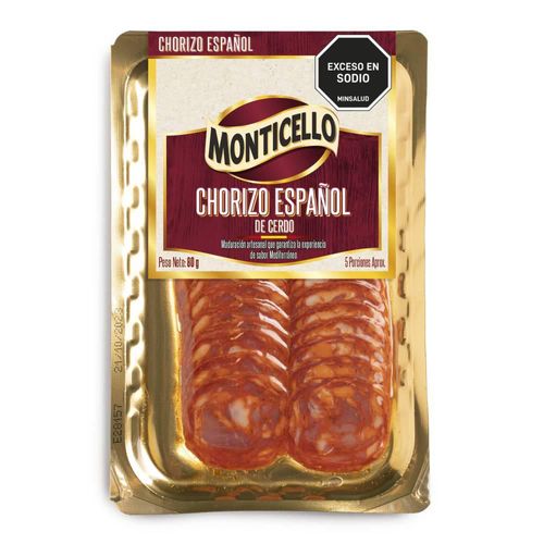 Chorizo MONTICELLO español de cerdo (80  gr)