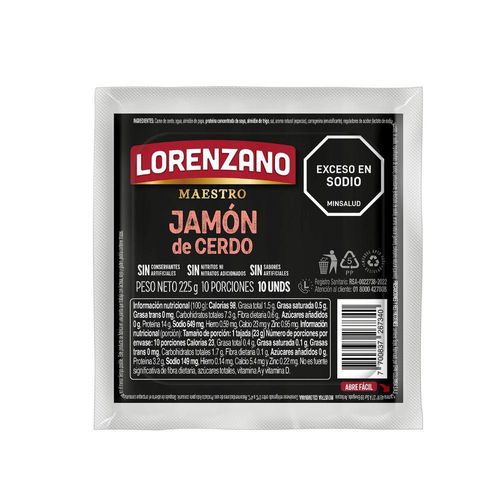 Jamon Cerdo LORENZANO 225  gr