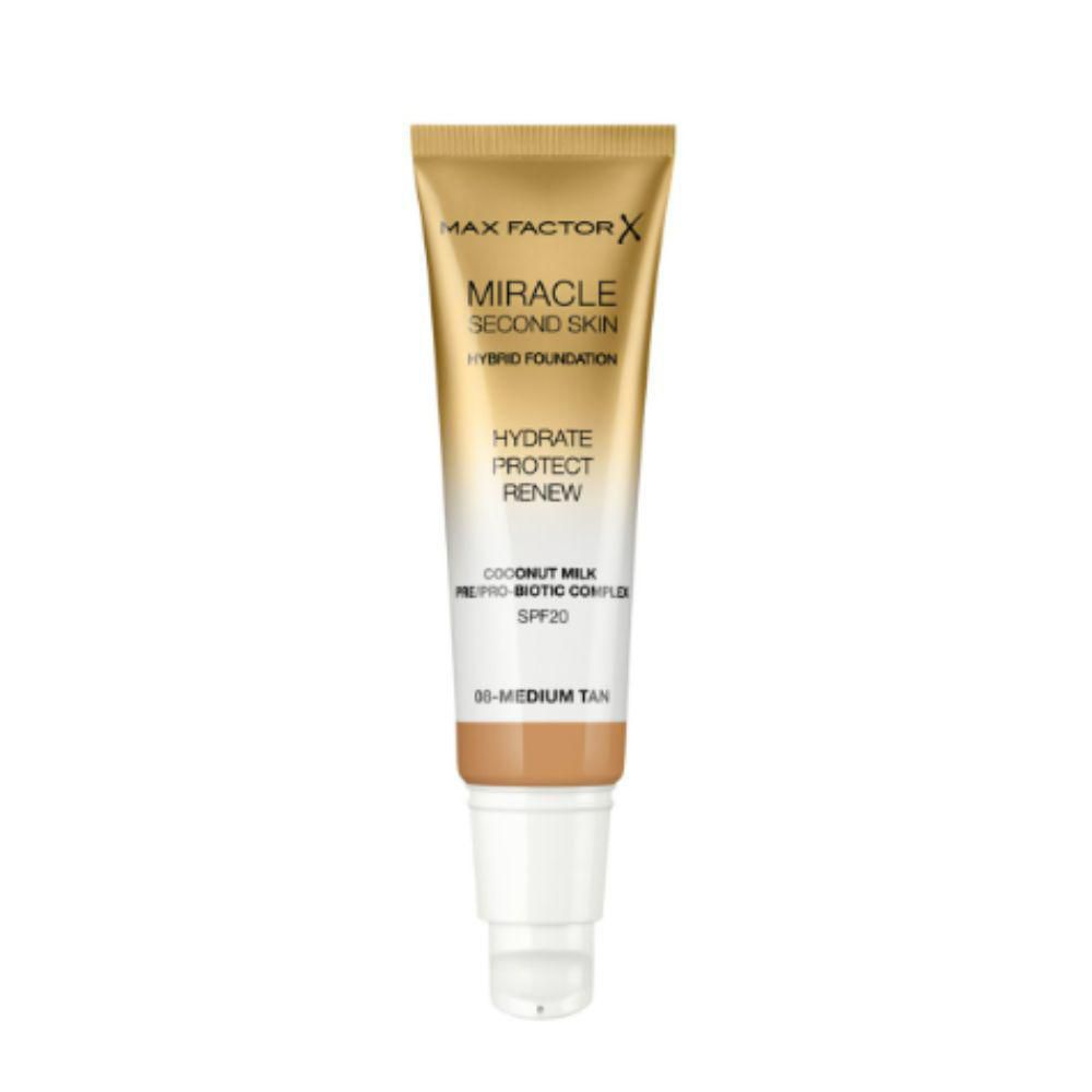 Base híbrida MAX FACTOR Miracle second skin tono 08 (30  ml) img #3