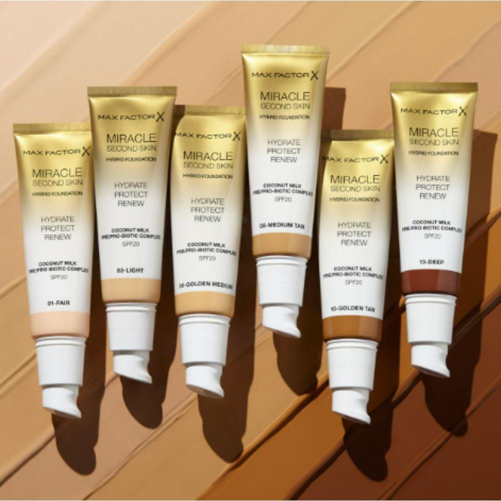 Base híbrida MAX FACTOR Miracle second skin tono 08 (30  ml) img #4