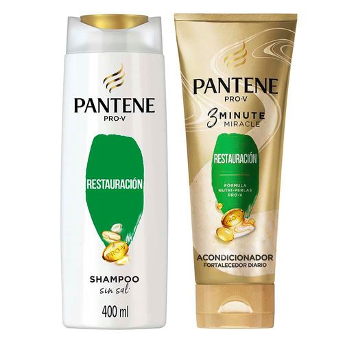 Shampoo + Acondicionador PANTENE 3Minute Miracle Restauración (570  ml)