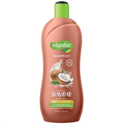 Shampoo ALGABO MARCA EXCLUSIVA Con Extracto De Coco Y Leche (930  ml)