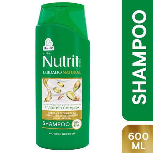 Shampoo ULTRA NUTRIT CUIDADO NATURAL SIN SAL (600  ml)