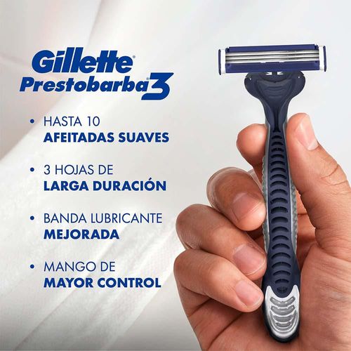 Máquina De Afeitar PRESTOBARBA 3 Gillette Comfort Gel (6  und)