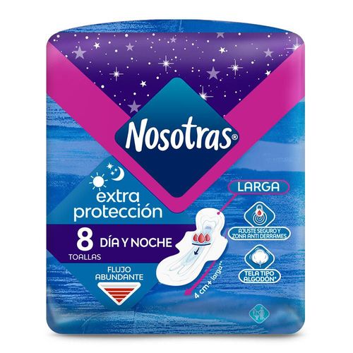 Toallas higiénicas NOSOTRAS Extraprotección (8  und)