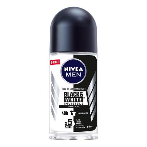 Desodorante NIVEA black & white men roll on  (50  ml)