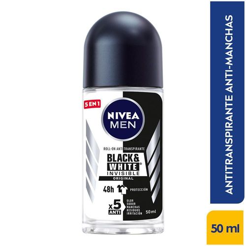 Desodorante NIVEA black & white men roll on  (50  ml)