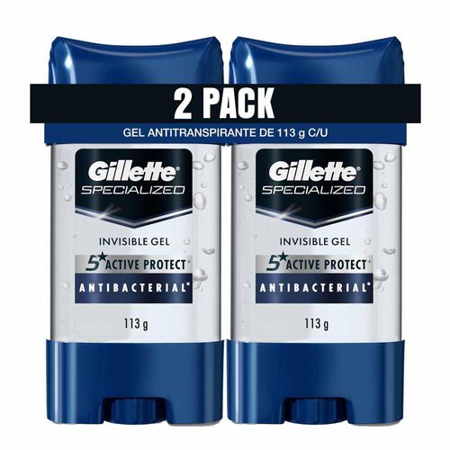 Desodorante GILLETTE Specialized Antibacterial Gel 2xund (226  gr)