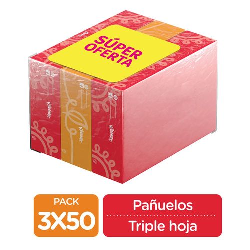 Pañuelos faciales KLEENEX Triple hoja x3 und caja (100  und)