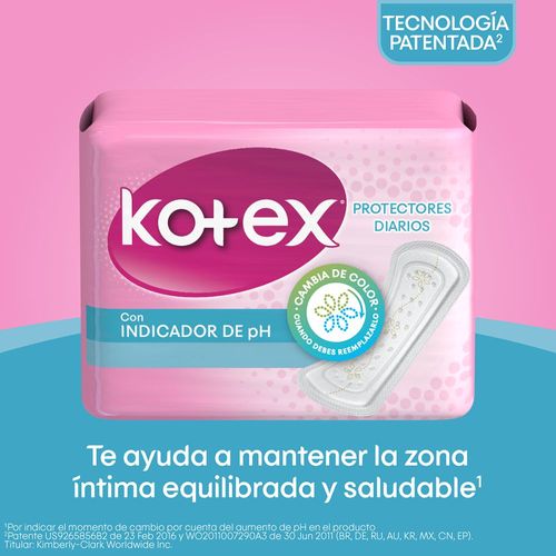 Protectores diarios KOTEX Con indicador de PH (150  und)