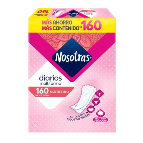 Protectores NOSOTRAS Diarios multiestilo (160  und)