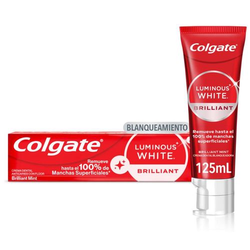 Crema dental COLGATE blanqueadora luminous brilliant (125  ml)